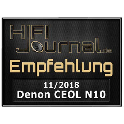 Denon CEOL N-10 Kompaktanlage, HiFi Verstärker mit 2-Wege Lautsprechern, CD-Player, Internetradio, Musikstreaming, HEOS Multiroom, Bluetooth, WLAN, AirPlay 2, Alexa Kompatibel, 2 Optische TV-Eingänge