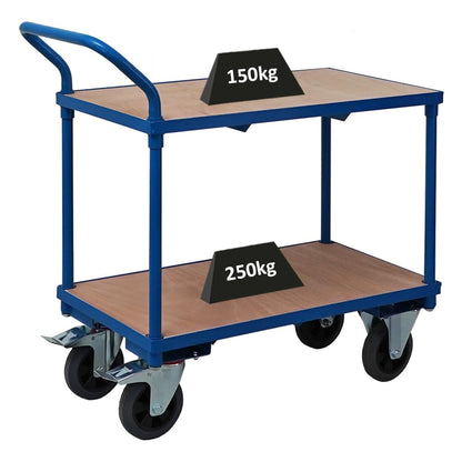 PROREGAL Tischwagen Pro RAD299, Transportwagen, 2 Etagen, 400 kg