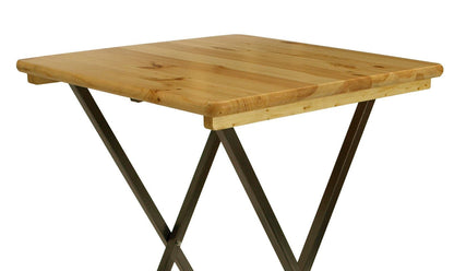 DEGAMO Stehtisch ZÜRICH 78x78cm quadratisch Stahl Holz
