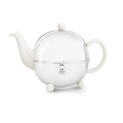 Bredemeijer Cosy Teekanne 0.9L Weiss – Mit Edelstahl Isoliert. Weisse Teekanne, isoliert mit Edelstahl zum Aufbrühen und langen Warmhalten von Tee.