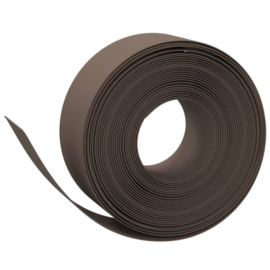vidaXL Rasenkante Beetumrandung – Braun 10m x 20cm: Braunes Band zur sauberen Abgrenzung von Rasenflächen und Beeten, verhindert Wurzelausbreitung.