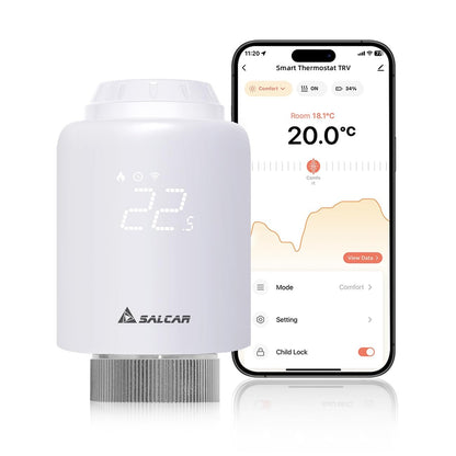 SALCAR TRV603 Smartes Heizkörperthermostat WiFi programmierbar zur Heizungssteuerung