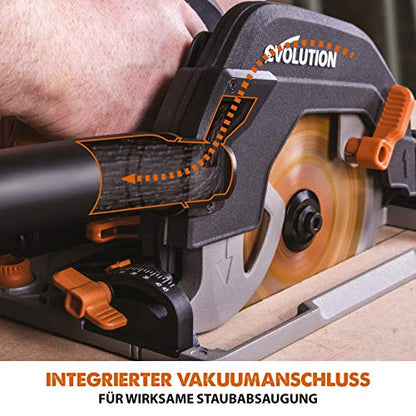 Evolution R185CCSX Handkreissäge inkl. Führungsschiene