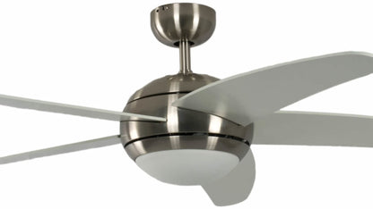 Pepeo Melton Deckenventilator 132cm Nickel/Weiss mit Licht