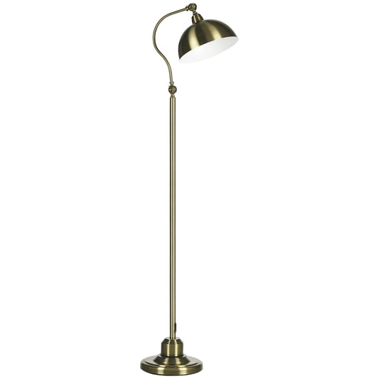 HOMCOM Bogenlampe Stehleuchte, Retro-Design E27 Fassung – Bronze
