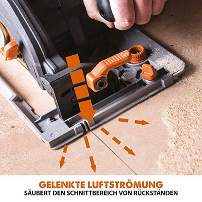 Evolution R185CCSX Handkreissäge inkl. Führungsschiene