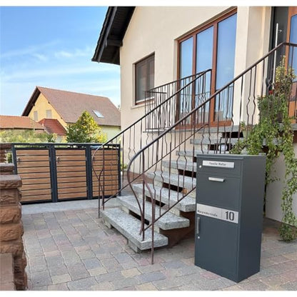 Metzler Bispo 2 Standbriefkasten Paketbox - Anthrazitgrau XXL