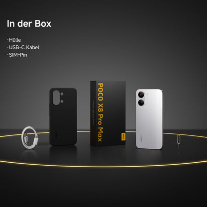 Xiaomi Poco X8 Pro Max Smartphone 12 GB + 256 GB, AMOLED, Weiss