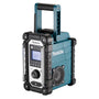 Makita DMR115 Akku-Baustellenradio DAB+ Solo. Türkis-schwarz, robust. Empfängt DAB+/UKW-Sender für Audio auf Baustellen.