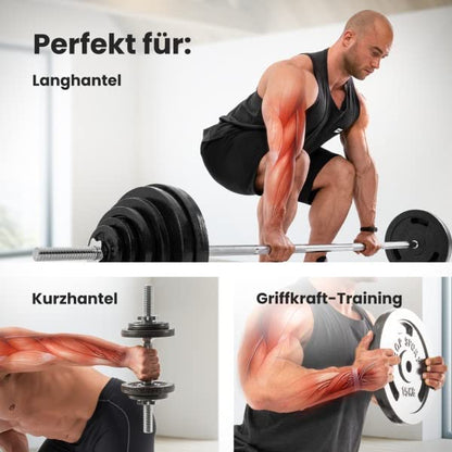Hop-Sport Gusseisen Hantelscheiben Set 30 kg – 31 mm Lochdurchmesser