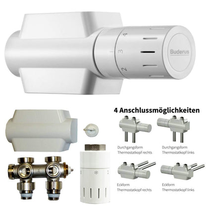Buderus Multiblock Universal Ventilset - Eck/Durchgang mit Thermostatkopf
