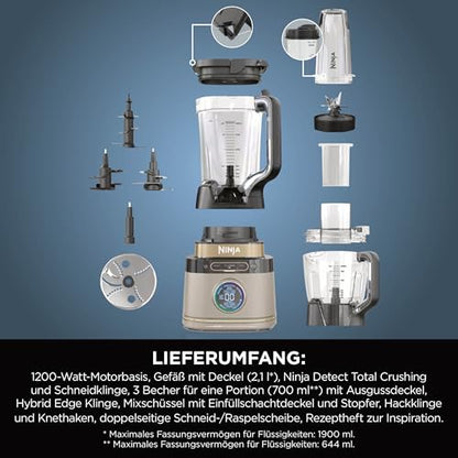 Ninja 3-in-1 Detect Power Blender Küchenmaschine Pro - Stone Gold