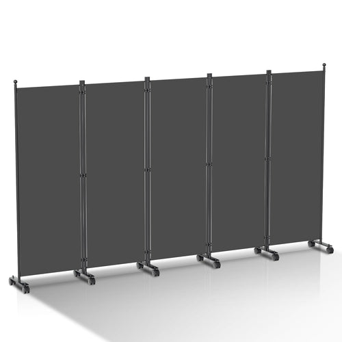 Vigevee Paravent Raumteiler klappbar 5-teilig Anthrazit