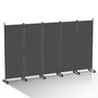 Vigevee Paravent Raumteiler klappbar 5-teilig Anthrazit