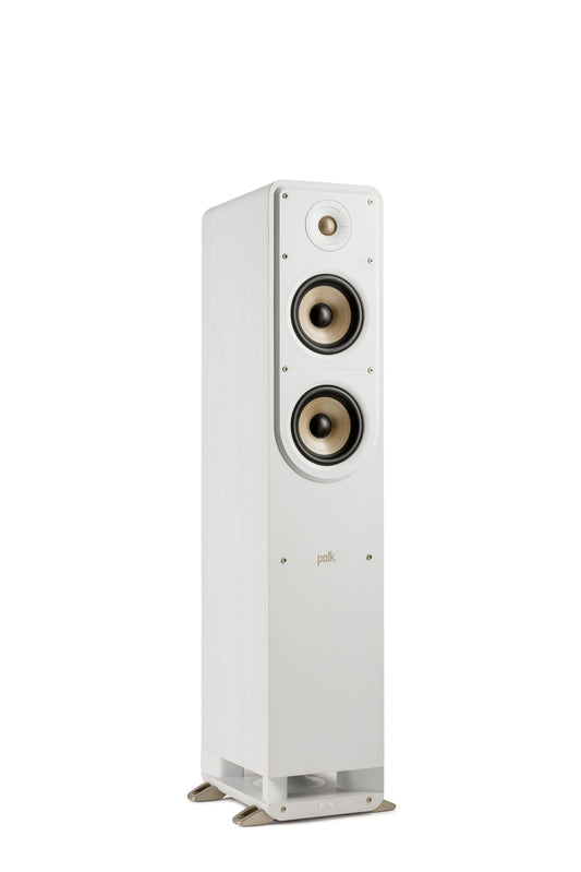 Polk Audio Signature Elite ES50 Standlautsprecher HiFi – Weißer, schlanker Standlautsprecher für hochwertige Audiowiedergabe.