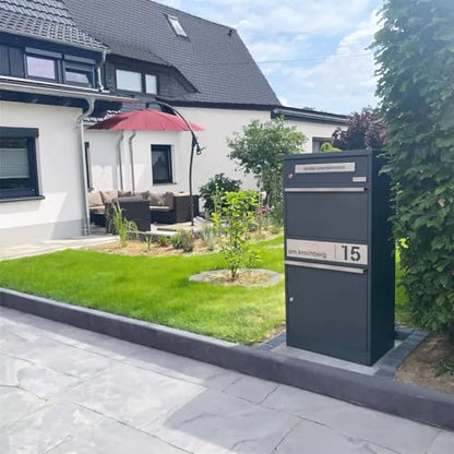 Metzler Bispo 2 Standbriefkasten Paketbox - Anthrazitgrau XXL