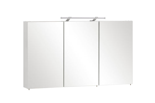 Schildmeyer 132253 Spiegelschrank. Weißer, 120x16x71 cm Badschrank mit Spiegeltüren zur Aufbewahrung im Badezimmer.