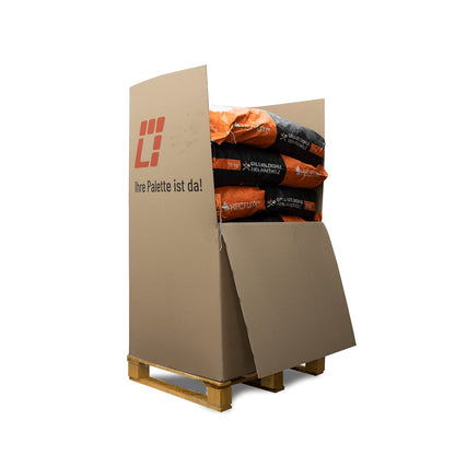 HEIZFUXX Holzkohle Premium Gastro Grillkohle - 120kg Palette