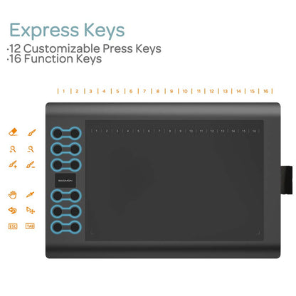 GAOMON M106K PRO Digitales Zeichentablett – für PC & Android