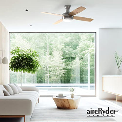 aireRyder Saturn Deckenventilator mit LED & Fernb. - Nickel satiniert