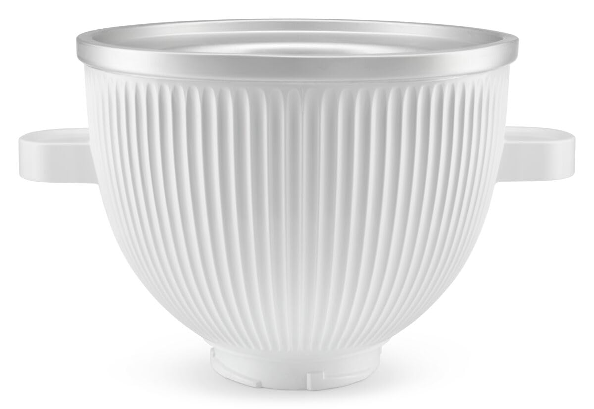 KitchenAid Speiseeisbereiter 5KSMICM Eismaschine Aufsatz 1.9L. Weißer Rührschüssel-Aufsatz zur Herstellung von Speiseeis mit KitchenAid Küchenmaschinen.