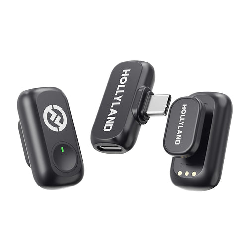 Hollyland Lark A1 Mini Duo Wireless Lavalier Mikrofon, kompaktes Ansteckmikrofon mit magnetischer Befestigung