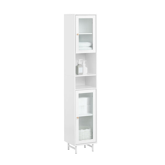 SoBuy BZR118-W Hochschrank schmal Badezimmer Weiss