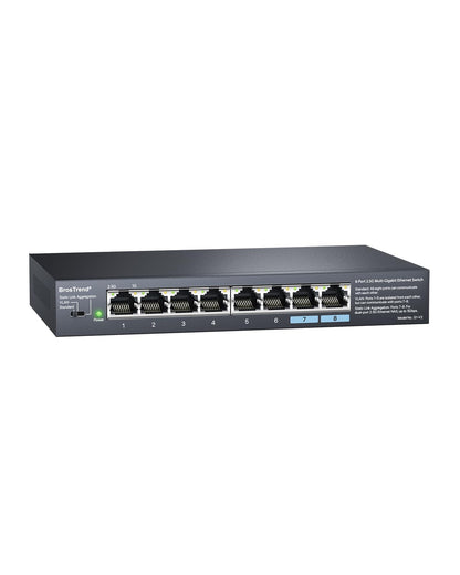 BrosTrend 2.5-Gigabit Netzwerk Switch 8 Port Unmanaged