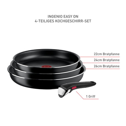 Tefal Ingenio Easy On Pfannenset 4-tlg. mit abnehmbarem Griff