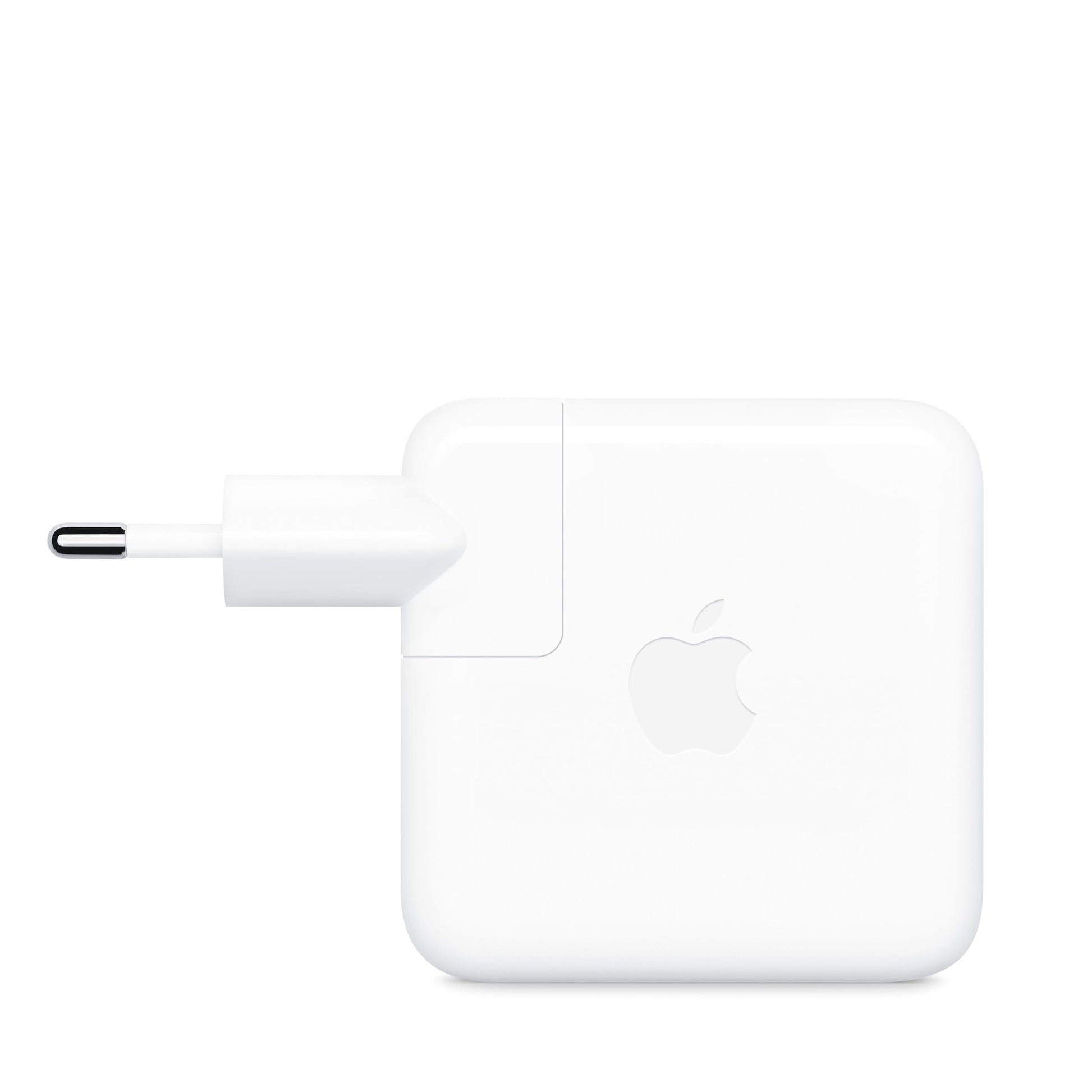 Apple 70W USB-C Power Adapter – Netzteil für MacBook. Weißes, rechteckiges Netzteil zum Laden von MacBooks über USB-C.