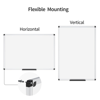 VIZ-PRO Magnetisches Whiteboard 120 x 90 cm, trocken abwischbar