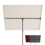 Doppler Active Balkonblende Black Edition 170 x 130 cm Natur, rechteckiger Sonnenschirm mit Stahlgestell