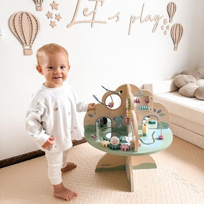 mamabrum Aktivitätstisch Montessori Motorik Holz Baby 1 Jahr