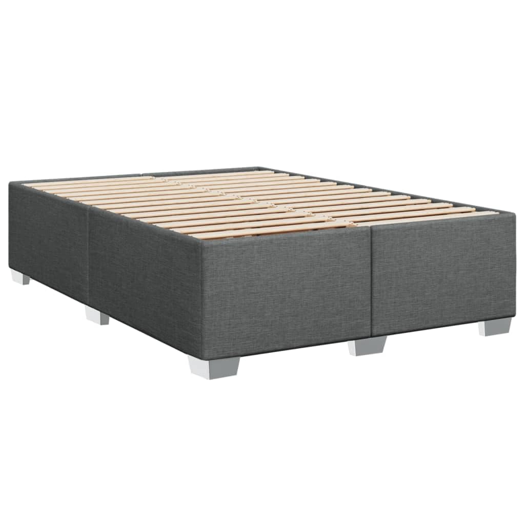 vidaXL Bettgestell Polsterbett 140x200cm – Dunkelgrau Stoff: Polsterbett zum Aufstellen einer 140x200cm Matratze.