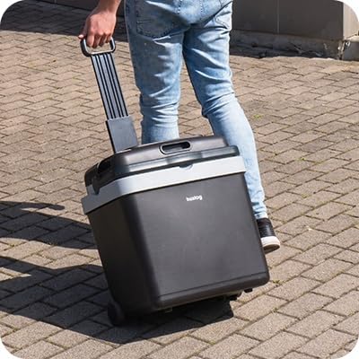 huslog Elektrische Kühlbox 33L auf Rädern – Schwarz