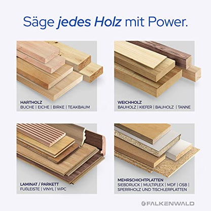 FALKENWALD Kappsägeblatt für Holz - HM 216x30 mm, 60 Zähne