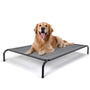 Nobleza Hundeliege Outdoor, erhöhtes Hundebett, Grau, XL, 137x90x20 cm – graue Netzliegefläche auf Stahlrohrgestell