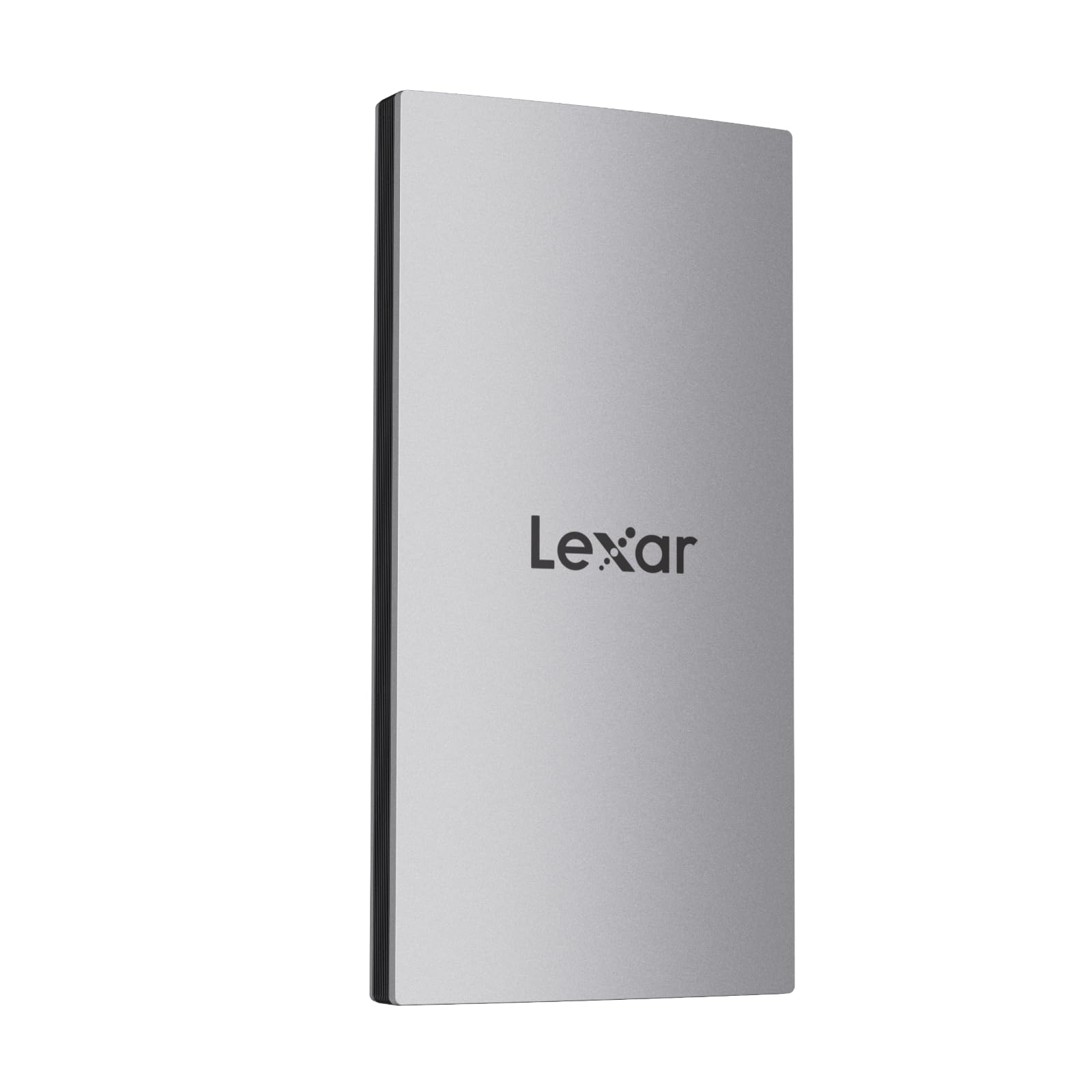 Lexar ES3 Portable SSD – 1TB, USB 3.2 Gen2, 1050 MB/s, schwarz, rechteckig zur Datenspeicherung.