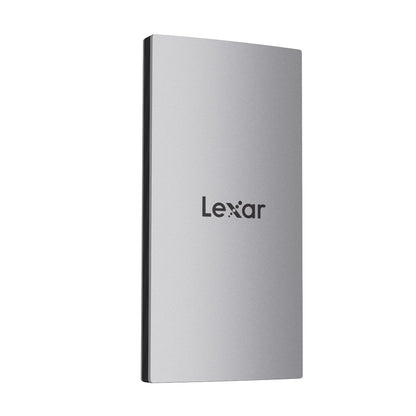 Lexar ES3 Portable SSD – 1TB, USB 3.2 Gen2, 1050 MB/s, schwarz, rechteckig zur Datenspeicherung.
