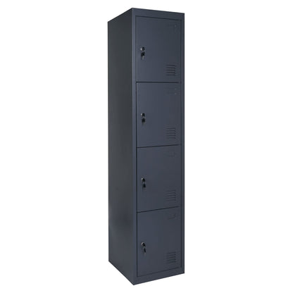 Mendler Boston T163 Schliessfachschrank - Anthrazit 180x38x45cm