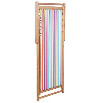 vidaXL Holz Strandliege - Mehrfarbige Sonnenliege