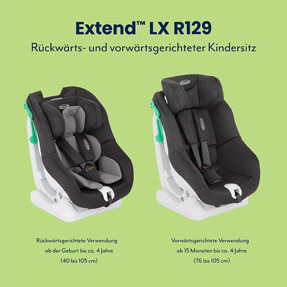Graco Extend™ LX R129 Reboarder Kindersitz - Midnight Schwarz