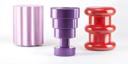Kartell Colonna Hocker / Beistelltisch aus Technopolymer - rot
