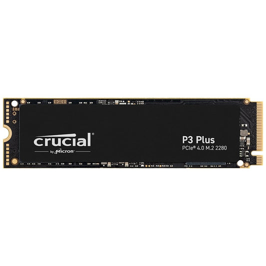 Crucial P3 Plus 1TB M.2 Gen4 NVMe Interne SSD - Acronis Edition. Längliche, grüne Platine. Schneller interner Datenspeicher.