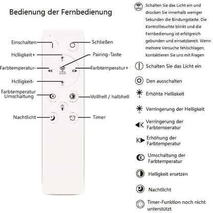 Moderne LED Deckenleuchte Dimmbar 90-180W – Farbwechsel & App