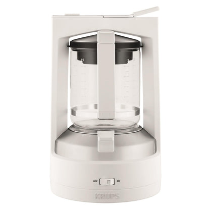 KRUPS KM468210 Kaffee-Druckbrühautomat - Edelstahl, Weiss
