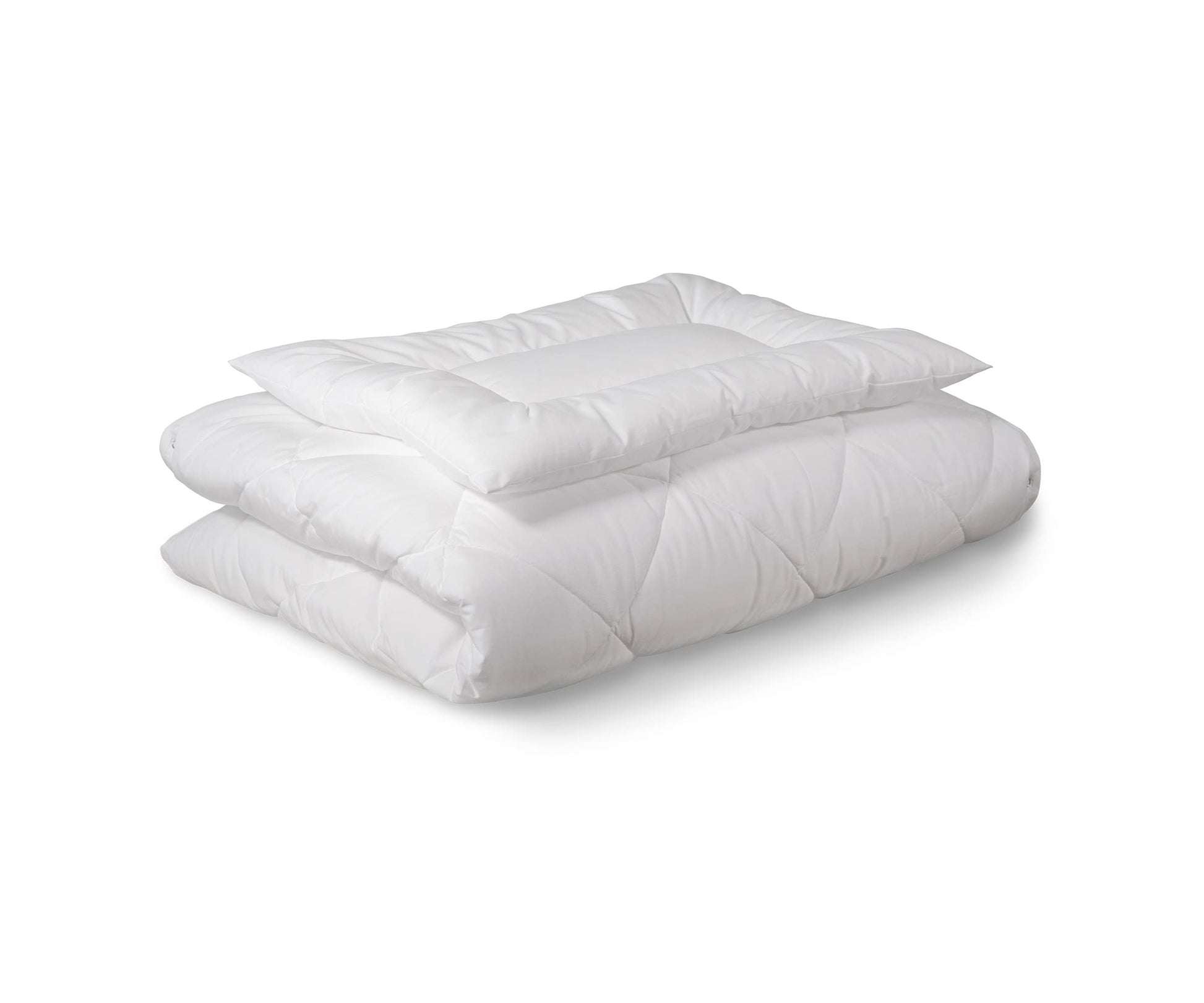 Ehrenkind® Kinder-Steppbetten-Set 4 Jahreszeiten Kochfest 100x135/40x60 cm. Weißes, gestepptes Set für ganzjährigen Schlafkomfort. Kochfest für Hygiene.