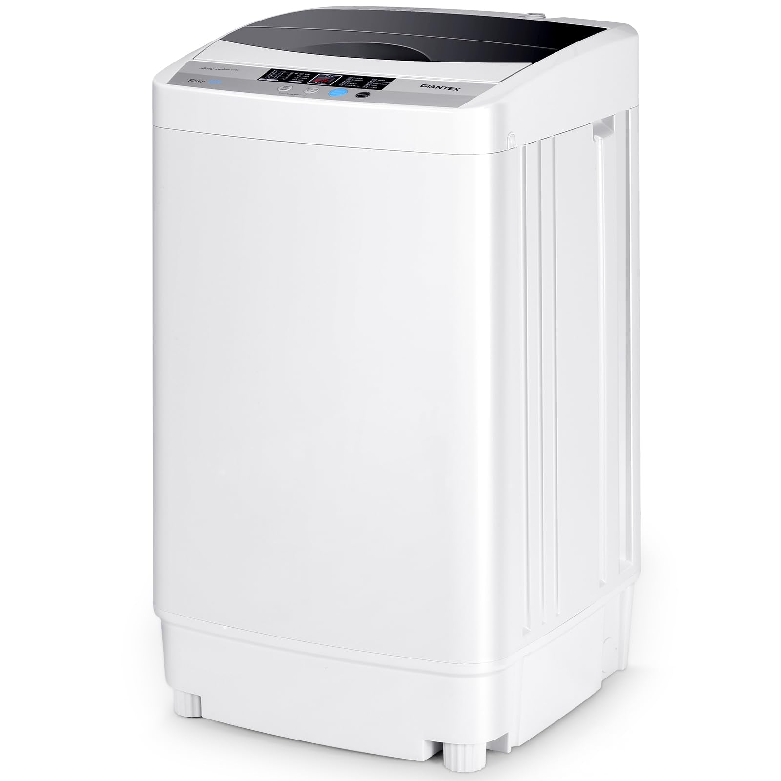 COSTWAY Mini Waschmaschine 4,5KG Toplader Waschvollautomat. Weißer, kompakter Toplader zur vollautomatischen Reinigung von bis zu 4,5 kg Wäsche.