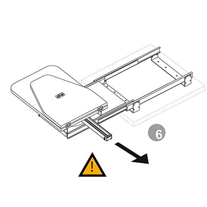 Emuca Klappbares Einbau-Bügelbrett 810x300 mm mit Bezug