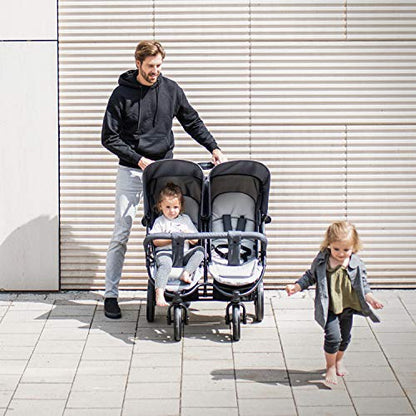 Hauck Roadster Duo SLX Zwillingswagen - Grau/Silber